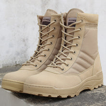 Load image into Gallery viewer, LZJ 2019 Winter New Military Boots Men's Comfortable Warm Desert Boots Fashion Tactical Boots Ankle Strap Men's Snow Boots 36-46