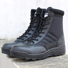 Load image into Gallery viewer, LZJ 2019 Winter New Military Boots Men's Comfortable Warm Desert Boots Fashion Tactical Boots Ankle Strap Men's Snow Boots 36-46